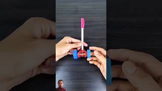 Car 🚘 experiment scienceexperiment diy science lifehacks toycar craft art wallartdecor [upl. by Stillman]