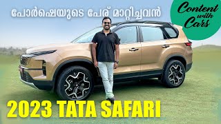 Tata Safari amp Harrier 2023  Malayalam Review  Content with Cars [upl. by Gannon]