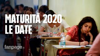 Maturità 2020 il calendario con le date delle prove scritte [upl. by Aretak]