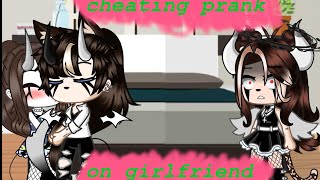 Cheating prank on girlfriend  gone wrong  Gacha Club [upl. by Quinlan]