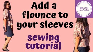 Add a flounce to your sleeves Sewing tutorial Another Scout Tee Hack [upl. by Alvan]