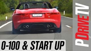 2014 Jaguar FType V8 S 0100kmh and engine sound [upl. by Montgomery]