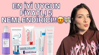 UYGUN FİYATLI EN İYİ 5 NEMLENDİRİCİ😱😍 Bioderma Maruderm La Roche Posay ciltbakımı [upl. by Nogaem]