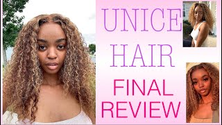 UNICE HAIR HONEY BLONDE WIG  2 MONTH FINAL REVIEW [upl. by Gotthard96]