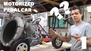 Building Insane Motorized Pedal Car Part 1 [upl. by Essyla232]