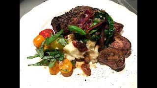 Lambs liver and Kidneys with Honey glazed Onions and roasted garlic Potato mash [upl. by Anaiuq]