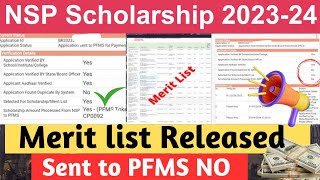 NSP Scholarship 202324 Merit list🔥  NSP Scholarship Payment 202324 Date  NSP New update today [upl. by Lia]