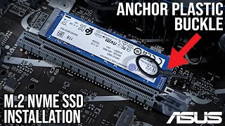 HOW TO INSTALL M2 NVMe SSD TO ASUS PRIME Motherboard using ANCHOR PLASTIC BUCKLE pcgaming [upl. by Yelahc398]