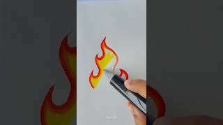 Flame tutorial 🔥🔥🕯️ shorts art [upl. by Concettina]