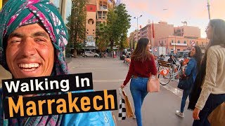 Walking Tour of Modern Marrakech — Morocco Africa Video Walk【4K】🇲🇦 [upl. by Rudolfo]