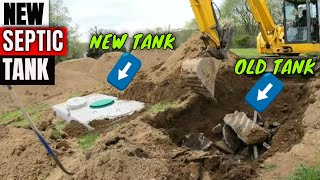 Demolishing old septic tank and installing new 1250 gallon tank on Homestead [upl. by Euqinim]