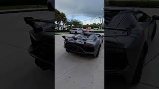 Lamborghini Aventador SVJ at Lamborghini Miami [upl. by Gilberta854]