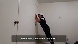 Wall Push Ups Superset with Dumbbell Curls [upl. by Hendel]