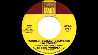 1970 HITS ARCHIVE Signed Sealed Delivered I’m Yours  Stevie Wonder a 1 recordmono 45 [upl. by Eneles165]