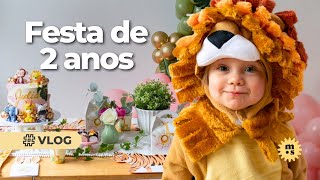 Festa de aniversário da Julia de 2 anos em casa  Vlog [upl. by Lienahs]