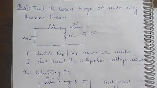 Thevenins current calculation  Thevenins theorem [upl. by Otilesoj249]