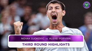 Novak tested by Popyrin  Novak Djokovic vs Alexei Popyrin  Highlights  Wimbledon 2024 [upl. by Gee]