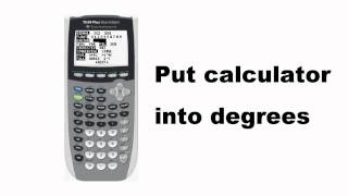 Lesson Degrees minutes and seconds on the TI84 [upl. by Dell]