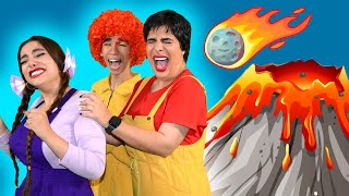 Volcano Eruption 🌋Lava Lava Song  High Five Kids Videos [upl. by Imhskal403]