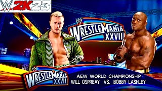 WILL OSPREY VS BOBBY LASHLEY Rematch 2K23 Simulation Match [upl. by Bashuk778]