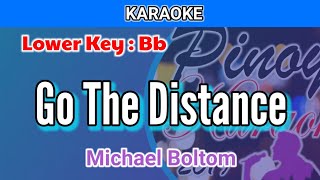 Go The Distance by Michale Bolton Karaoke  Lower Key  Bb [upl. by Kcirddahc321]