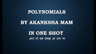 polynomials by Akankshamam Mathematicslabel [upl. by Artie244]