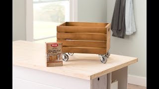 Krylon® Spray Paint  Weathered Wood Storage Crate HowTo [upl. by Akiehsat]