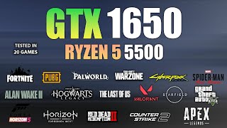 GTX 1650  Ryzen 5 5500  Test in 20 Games In 2024 [upl. by Imogene910]