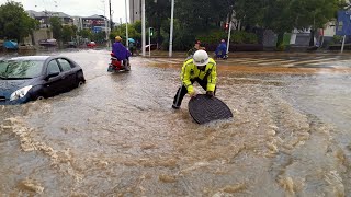 Clogged Drains Meet Your Match Transforming Waterlogged Streets [upl. by Falito]