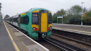 Southern Class 377 448 Electrostar Departing From Barnham The 9th of November 2024 [upl. by Cordelie]