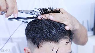 asmr haircut  barber did a fade haircut without using any millimeter [upl. by Dole639]