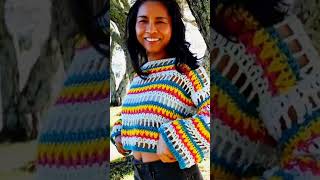 Easy crochet mesh sweatercrochetpatterns [upl. by Aseyt812]