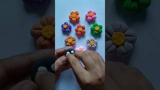 Flower making with clay satisfying shorts viralvideo short [upl. by Ayrad]