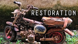 Honda DAX 100 Full Restoration  Disassamble Process Honda Dax 100 Abandoned  Part 1 [upl. by Ydnir]