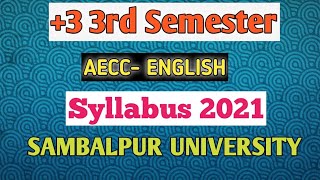 AECCENGLISH 3 3rd Semester Syllabus Sambalpur University [upl. by Eisteb221]