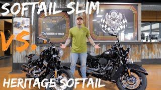 2021 Harley Davidson Heritage Softail VS 2021 Harley Davidson Softail Slim [upl. by Werdn643]