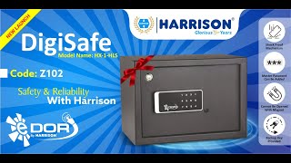 Harrison DigiSafe 15 Litres Digital Electronic Safe Locker Z102 for Home amp Office Dark Grey [upl. by Chaunce]