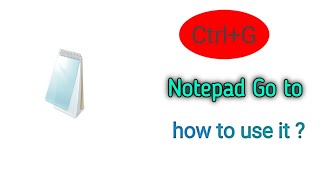 Notepad Go to  go to notepad in hindi  edit go to [upl. by Hunsinger]