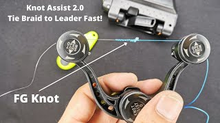 FG Fishing Knot Tying Tool  Knot Assist 20 Tie Braid to Leader Fast 4K [upl. by Jaynes803]