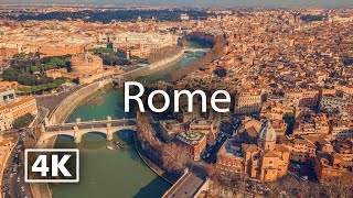 Rome 4K  Travel with Calm Music [upl. by Nnywg]