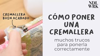 Cómo poner una cremallera  muchos trucos  Needlework [upl. by Torhert]