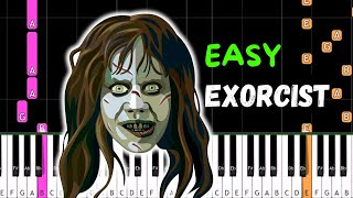 THE EXORCIST Theme Song  EASY Piano Tutorial [upl. by Esaele]