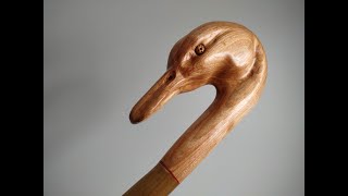 CARVED DUCK WALKING STICK [upl. by Eiuol]