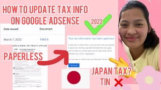 YouTube Tax Reduction 1042S form 2021  Google Adsense Paperless Japan tax [upl. by Shalne]