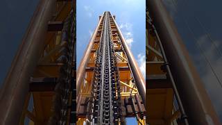 Vertical lift hills are kinda scary ngl… Dare Devil Dive at Six Flags Over Georgia rollercoasters [upl. by Gerianne]