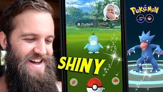 SHINY PSYDUCK IS BEAUTIFUL  SHINY GOLDUCK EVOLUTION POKEMON GO SAFARI ZONE EVENT [upl. by Anilys]