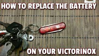 ✔ HOW TO replace the battery on your victorinox signature lite ☆ midnite mini champ ☆ TUTORIAL [upl. by Julide]