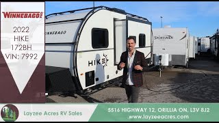 2022 Winnebago Hike 172BH Vin 7992  Layzee Acres RV Sales [upl. by Moonier]