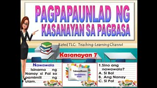 Pagbasa Grade 2 Nawawala Pagpapaunlad ng Kasanayan sa PagbasaPractice Reading [upl. by Atikal]