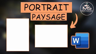 Comment mettre en paysage une seule page sur WORD [upl. by Inglebert]